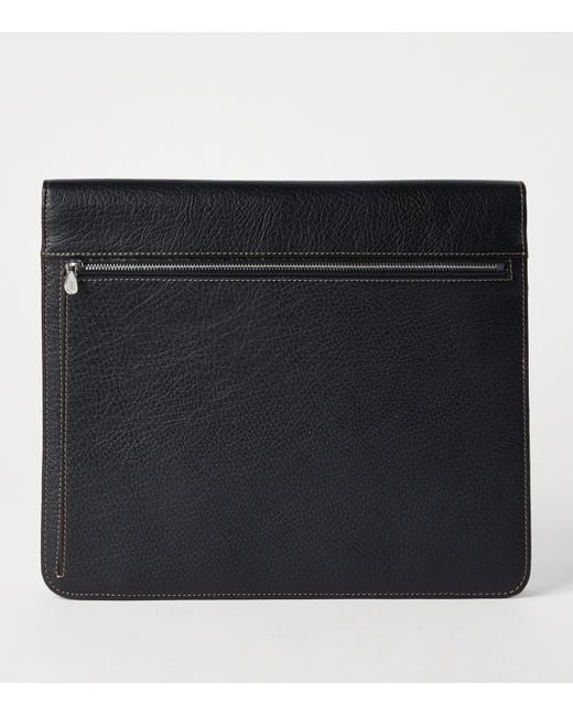 Brunello Cucinelli Black Leather Document Holder for men