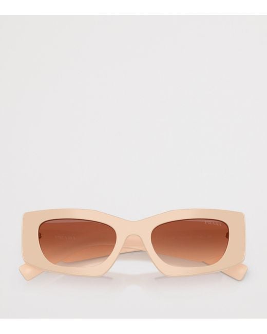 Prada Pink Irregular Rectangle Sunglasses