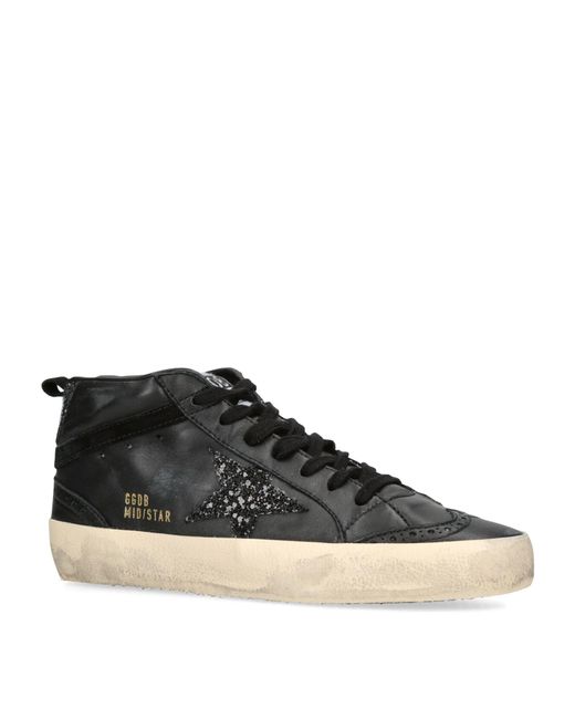 Golden Goose Deluxe Brand Brown Leather Mid Star 9010 Sneakers
