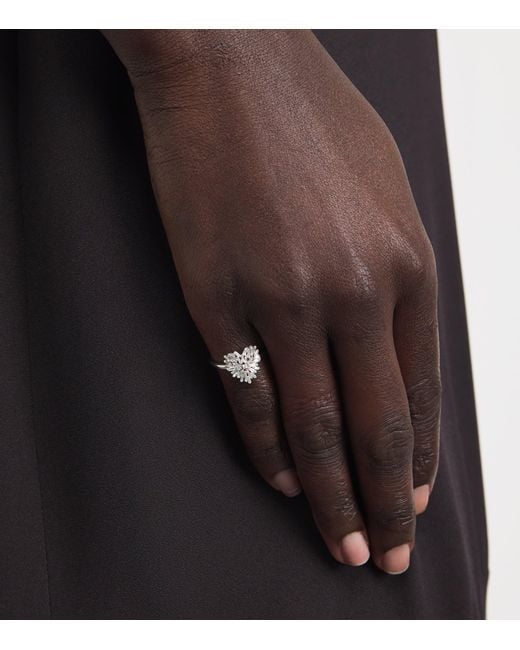 Suzanne Kalan White And Diamond Classic Small Heart Ring