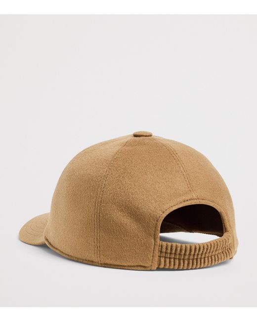 James Purdey & Sons Natural Cashmere Embroidered Baseball Cap for men