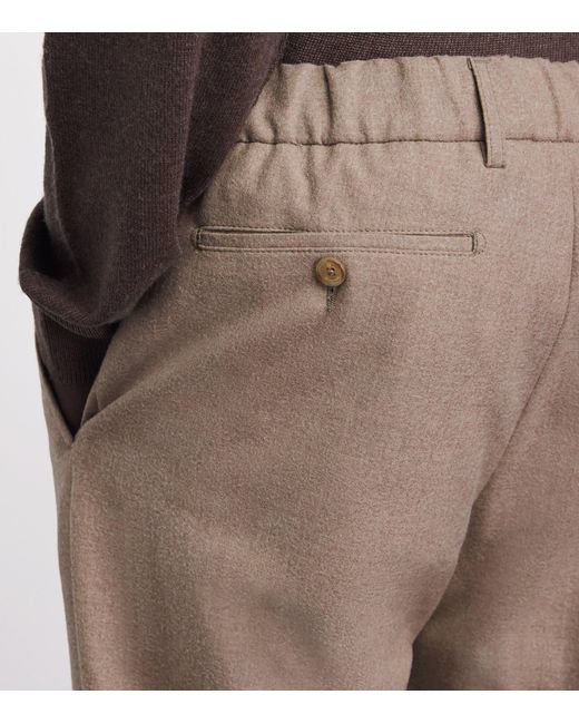 Marco Pescarolo Gray Stretch-Cashmere Trousers for men