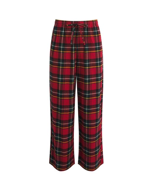 Skims Red Flannel Tartan Pyjama Trousers for men