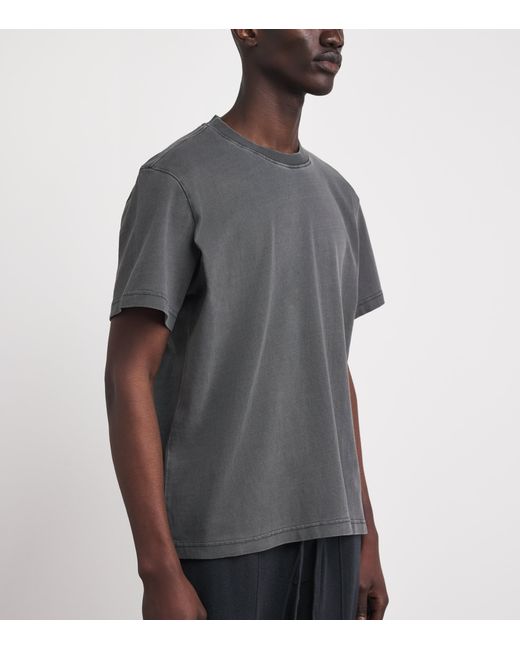 PAIGE Gray Cotton Short-Sleeve T-Shirt for men