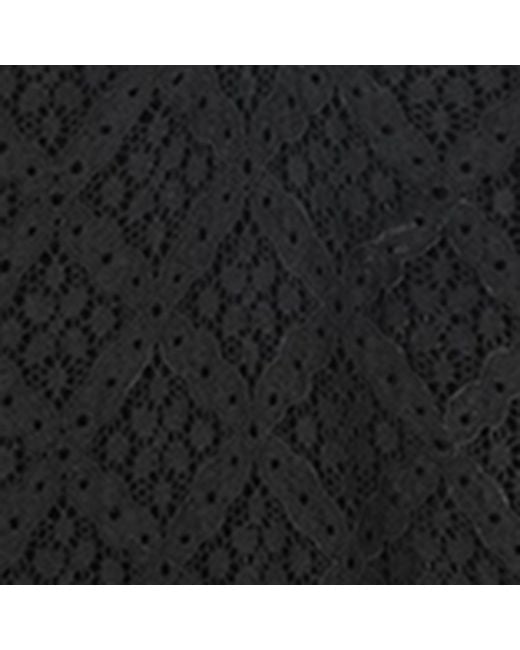 Burberry Black Lace Check Midi Dress