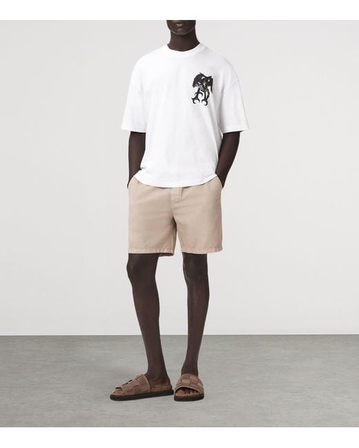 AllSaints White Organic Cotton Raptour T-Shirt for men