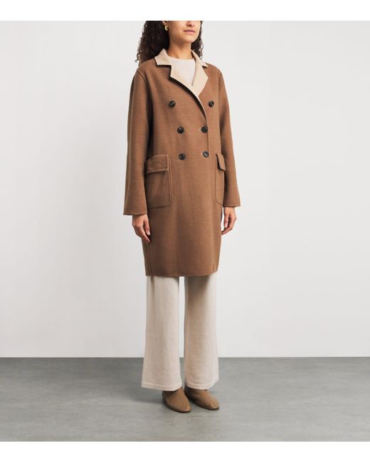 Eleventy Natural Wool Reversible Coat