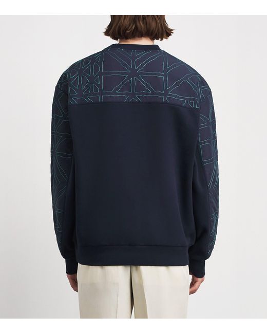 Malbon Blue Tierra Crew-Neck Sweatshirt for men