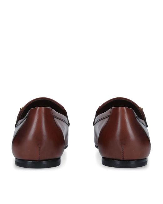 Tod's Brown Chain-Bit Loafers