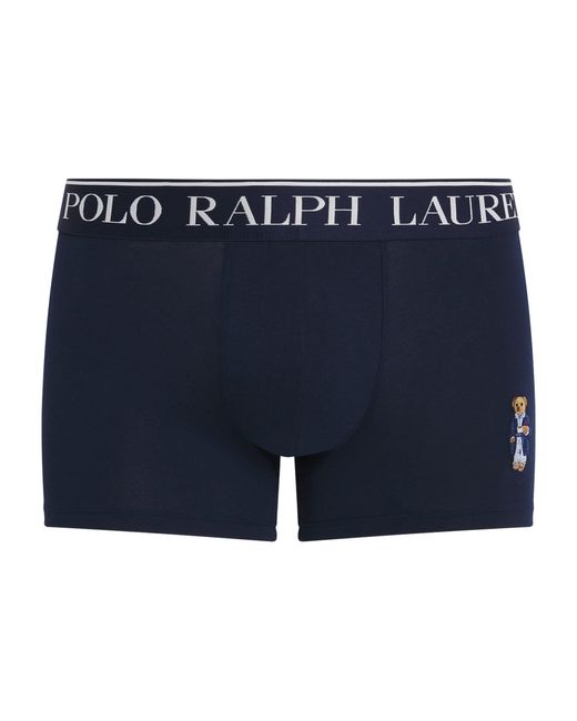 Polo Ralph Lauren Blue Stretch-Cotton Polo Bear Trunks for men