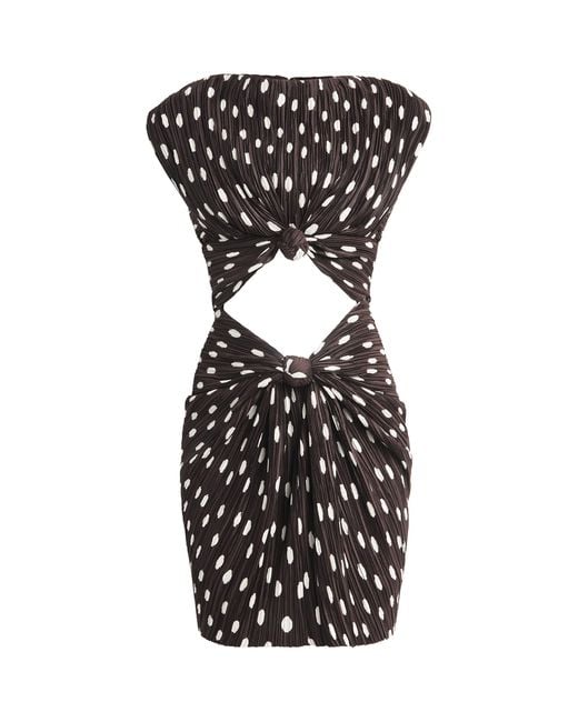 Cult Gaia Black Polka Dot Marilou Mini Dress
