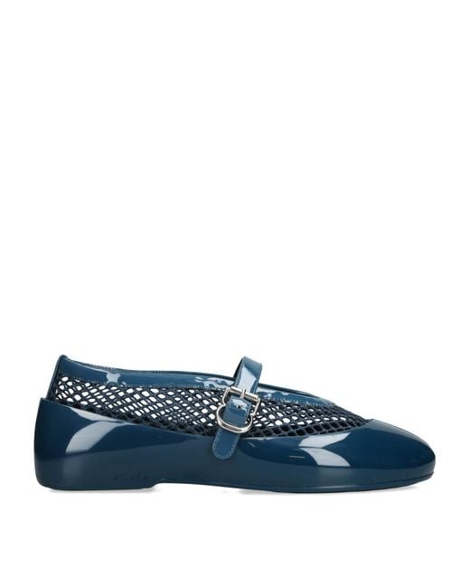 Alaïa Blue Rubber Ballet Flats
