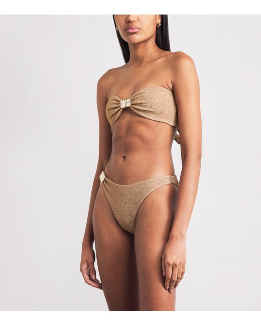 Devon Windsor Natural Glitter Hailey Bandeau Bikini Top