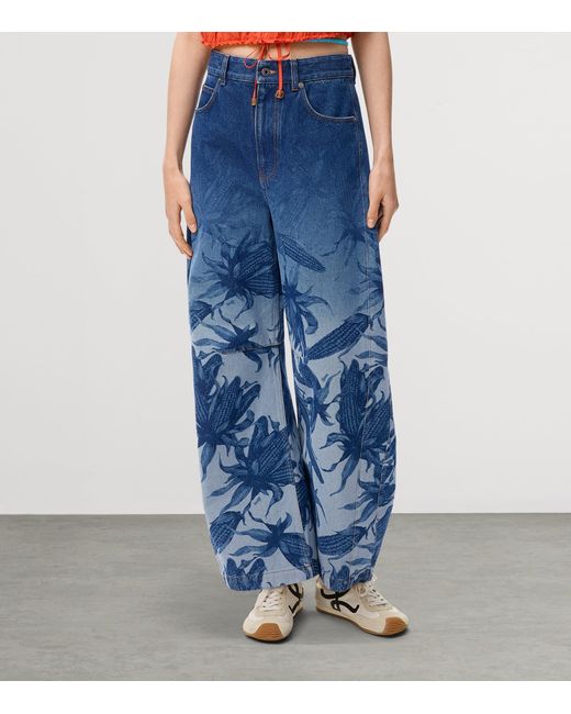Loewe Blue X Paula's Ibiza Anagram Barrel Jeans