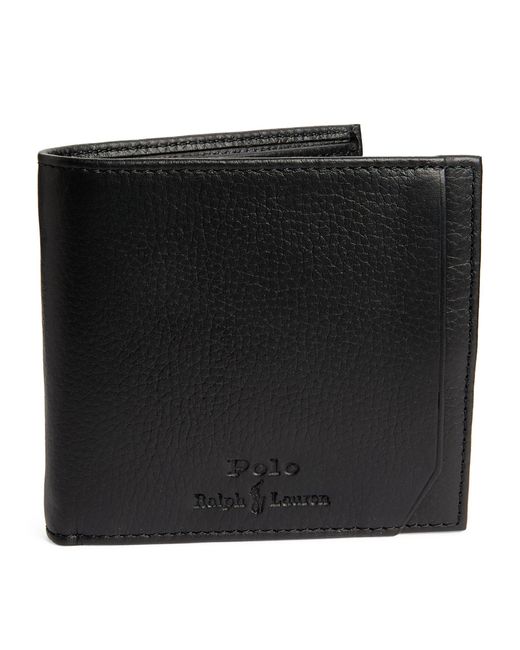 Polo Ralph Lauren Black Leather Bifold Wallet for men