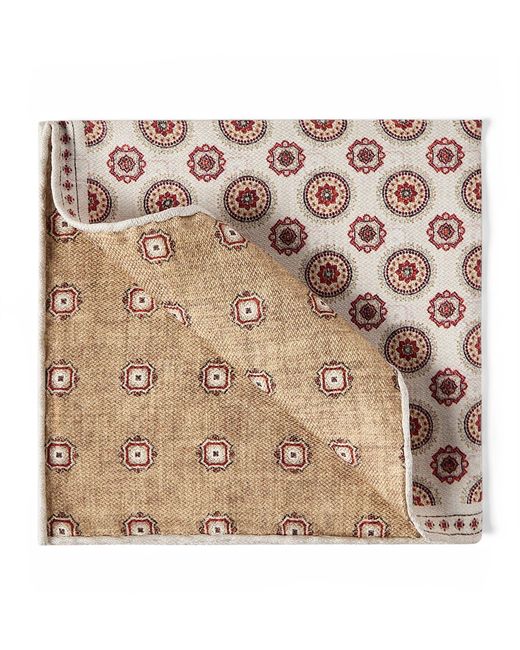Brunello Cucinelli Natural Silk Pocket Square for men