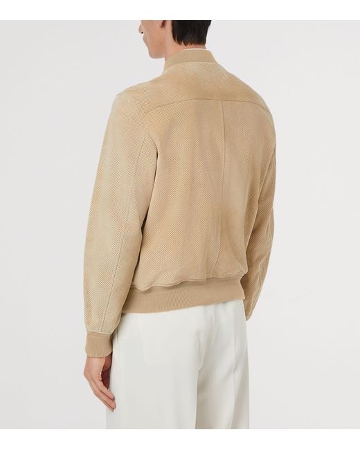 Tom Ford Natural Leather Bomber Jacket for men