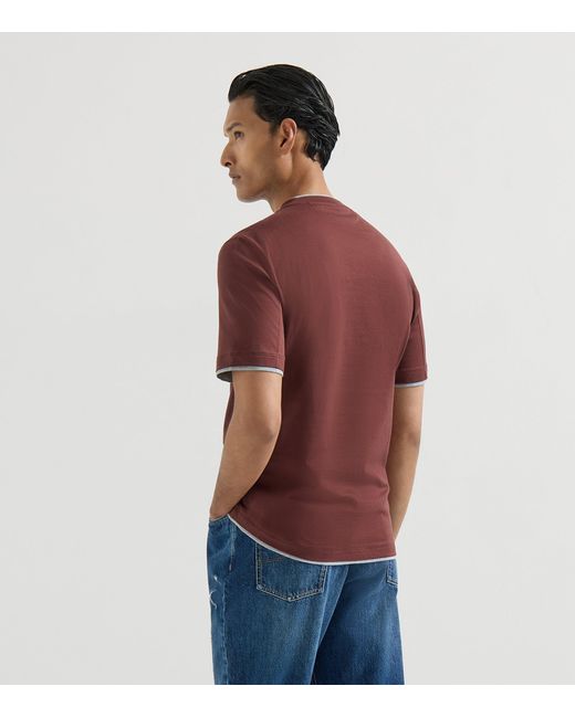 Brunello Cucinelli Cotton Faux-Layered T-Shirt for men