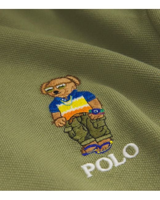 Polo Ralph Lauren Green Cotton-Mesh Polo Bear Polo Shirt for men