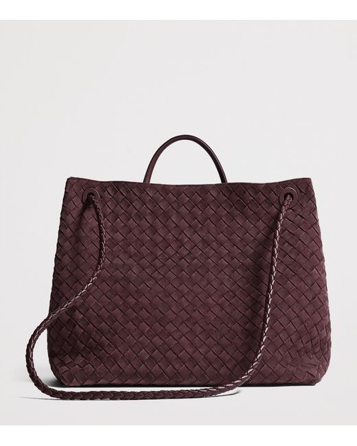 Bottega Veneta Purple Large Leather Andiamo Shoulder Bag