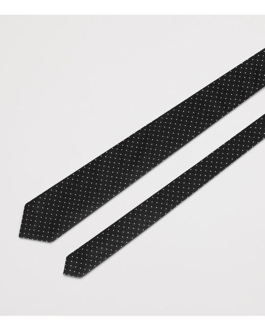 Dolce & Gabbana Black Silk Polka-Dot Tie for men