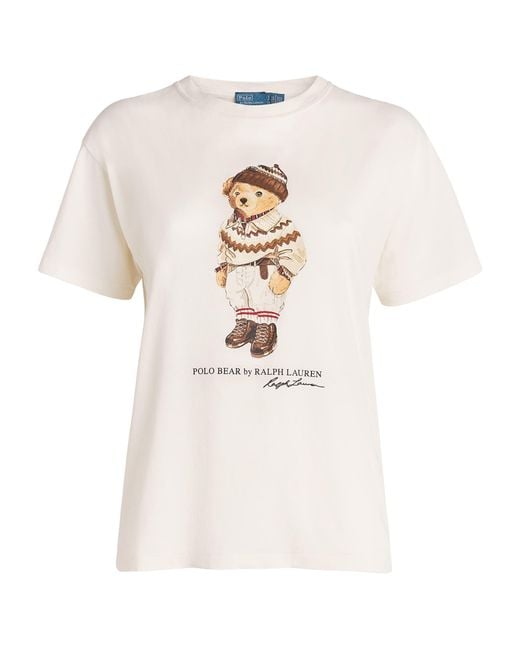Polo Ralph Lauren White Cotton Polo Bear T-Shirt