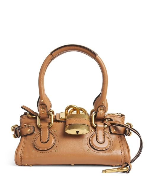Chloé Brown Small Leather Paddington Top-Handle Bag