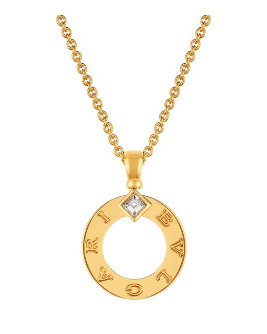 BVLGARI Metallic Yellow Gold And Diamond Necklace