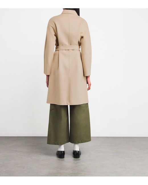 Weekend by Maxmara Natural Virgin Wool-Blend Double-Faced Overcoat