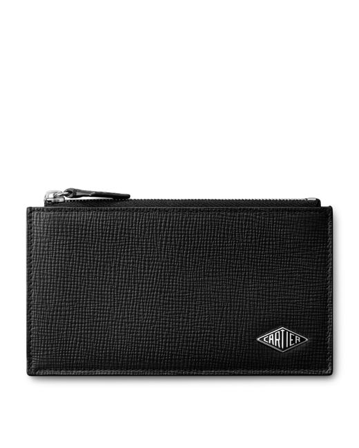 Cartier Black Leather Losange Card Holder for men