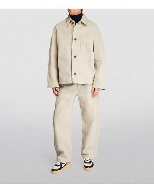 Studio Nicholson Natural Garment-dyed Denim Jacket for men