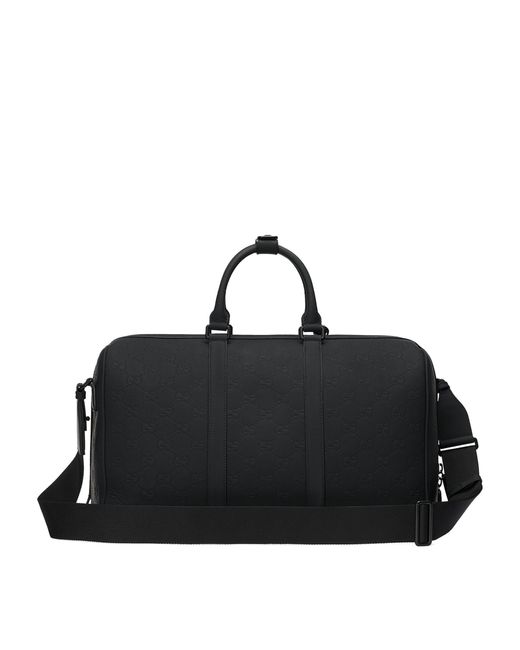Gucci Black Medium Rubber-effect Duffle Bag