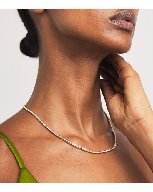 Sophie Bille Brahe Metallic And Diamond Nuage De Tennis Necklace