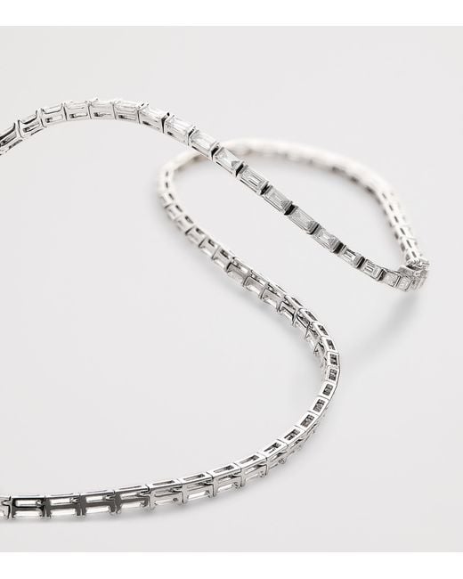 Anita Ko Metallic And Baguette Diamond Choker