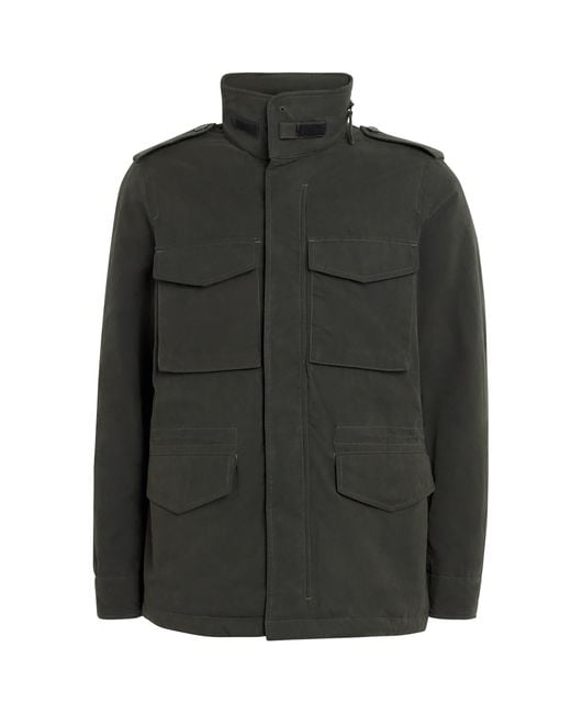 Aspesi Green Canvas Water-Resistant Field Jacket for men