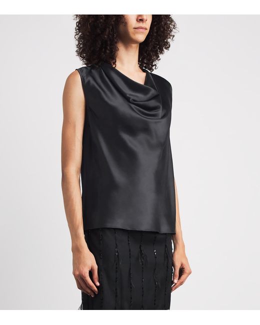 Rag & Bone Black Silk Vinnie Top