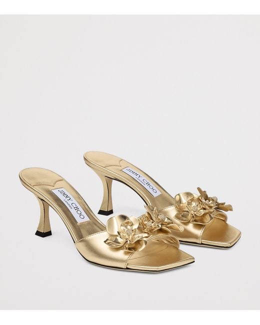 Jimmy Choo Natural Leather Skye Heeled Mules 70