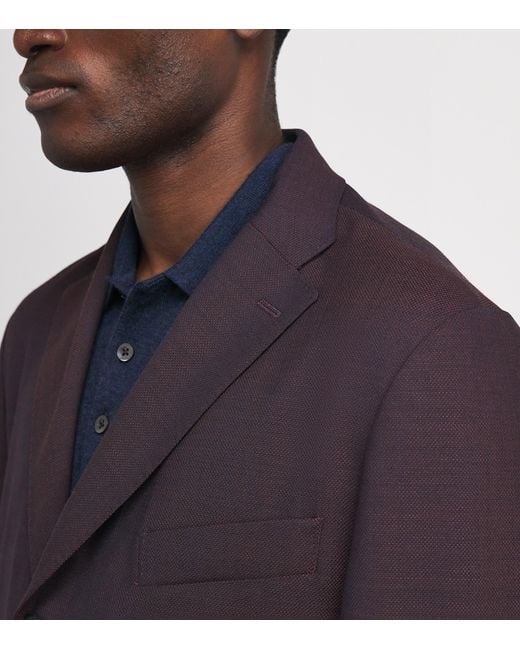 Eton of Sweden Purple Lana Tech Blazer for men