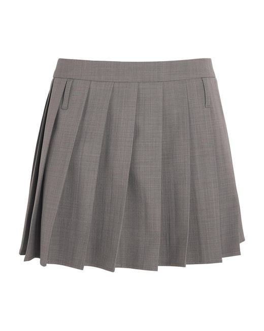 Herskind Gray Pleated Silvia Mini Skirt