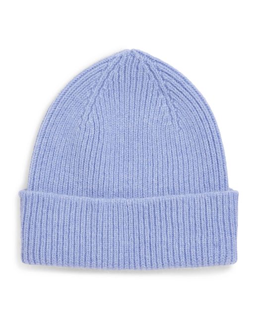 Le Bonnet Blue Ribbed Classic Beanie for men