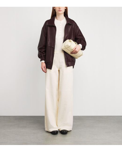 MAX&Co. White Corduroy Wide-Leg Trousers