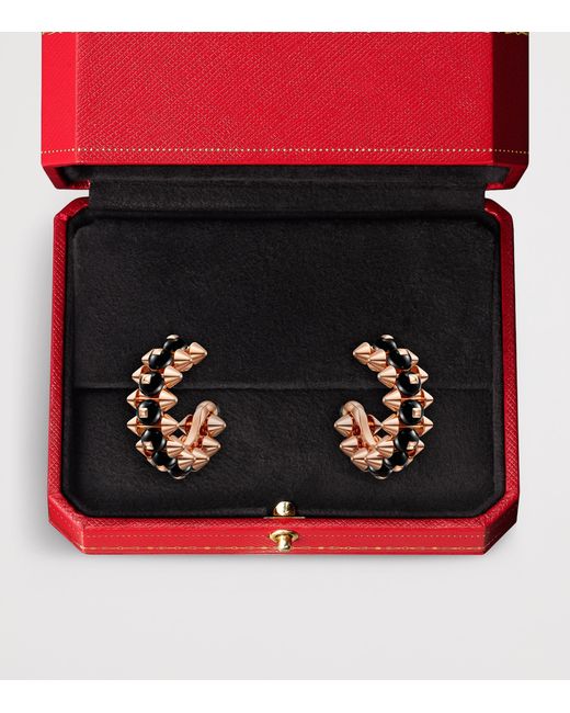 Cartier Metallic And Onyx Clash De Hoop Earrings