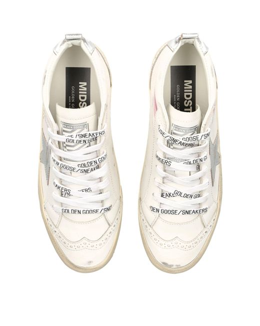 Golden Goose Deluxe Brand Natural Leather Mid Star Sneakers