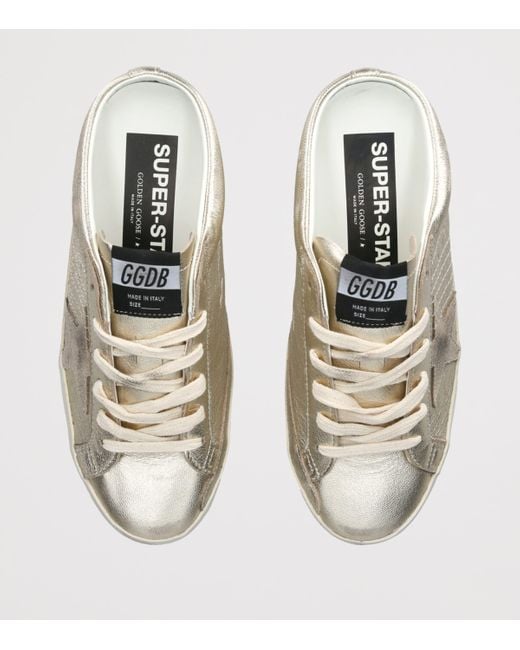Golden Goose Deluxe Brand White Leather Super Star Sabot Low-Top Sneakers
