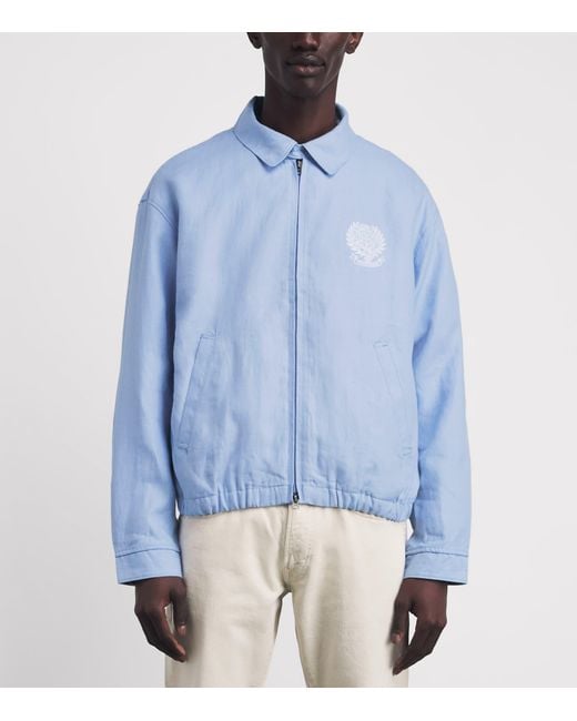 Polo Ralph Lauren Blue X Wimbledon Linen Bayport Bomber Jacket for men
