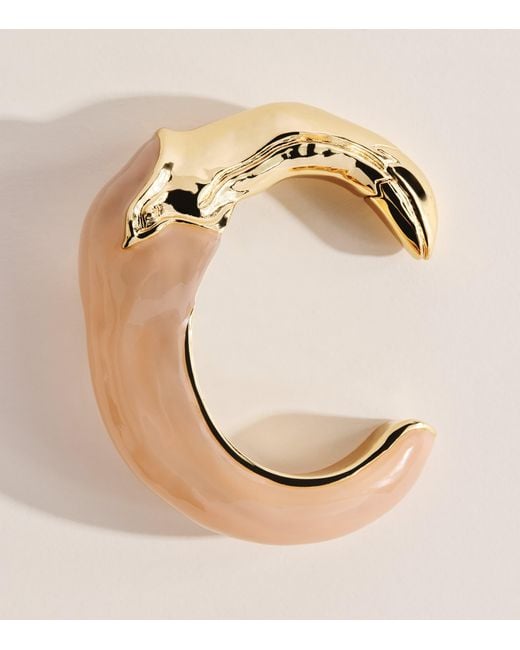 Chloé Metallic Tropicus Flamingo Cuff Bracelet