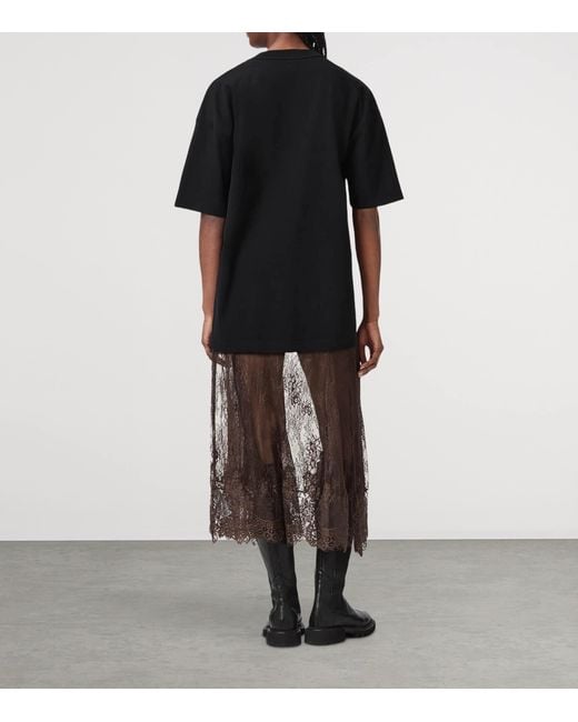 AllSaints Brown Lace Arran Maxi Skirt