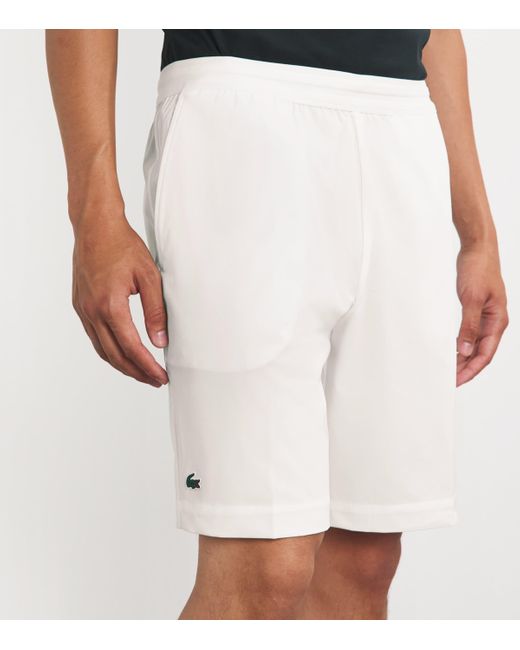 Lacoste White Ultra-Dry Tennis Shorts for men