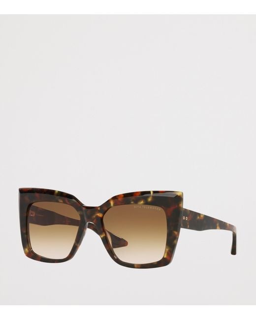 Dita Eyewear Brown Telemaker Cat Eye Sunglasses