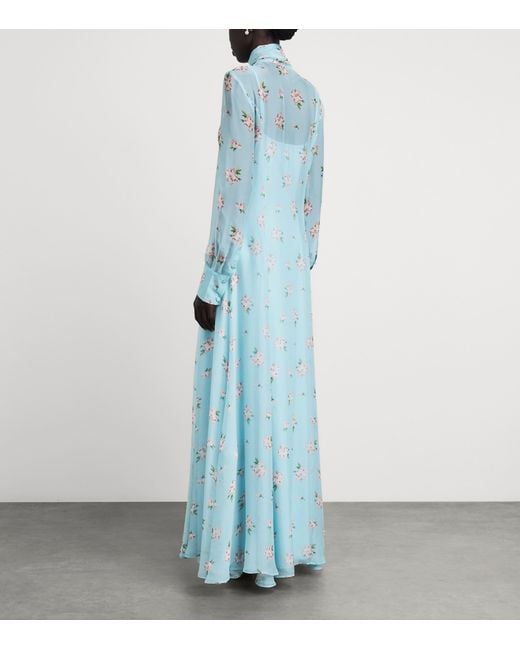 LEO LIN Blue Floral Lilith Maxi Dress